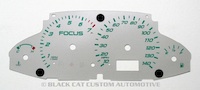 2000-2004 Ford Focus Silver Gauge Face